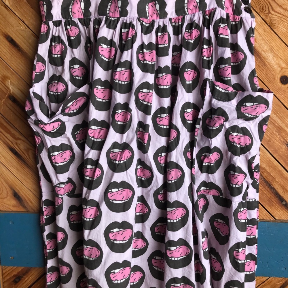 Nooworks Mitzi Mouths A-Line Skirt Sz large